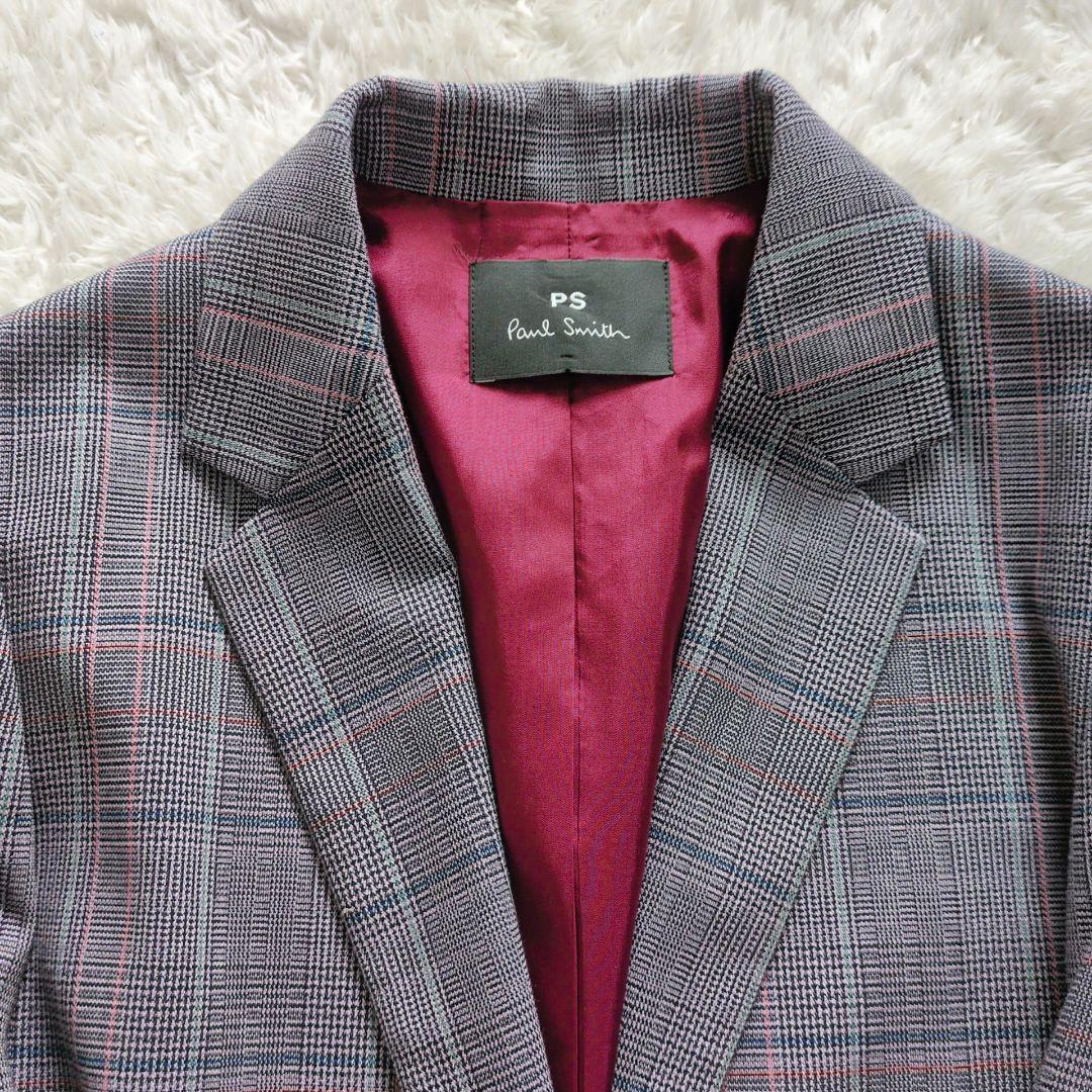 PSポールスミス　パンツスーツセットアップ チェック　グレー　水玉　フォーマル