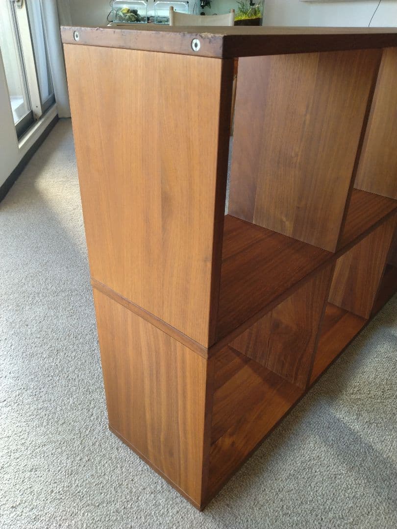 【訳あり良品】MUJI無印 スタッキングシェルフ3×2/ウォルナット材/ラック棚