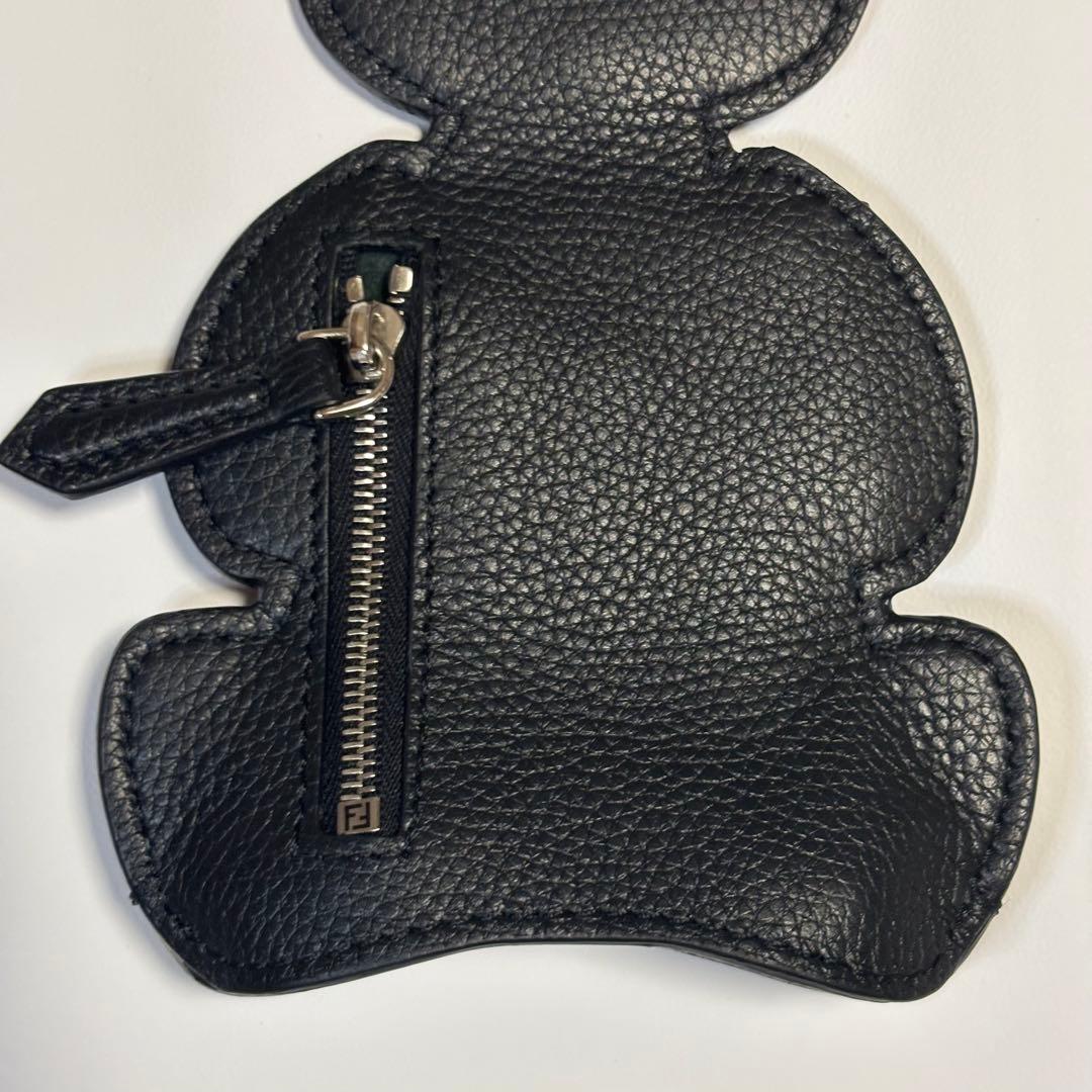 FENDI Roma レザー製 ベア型 チャーム キーホルダー