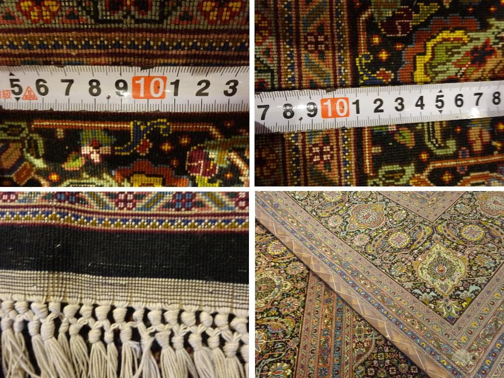 ペルシャ絨毯　タブリーズ産　ウール　500×346　トルコ絨毯　シルク100％