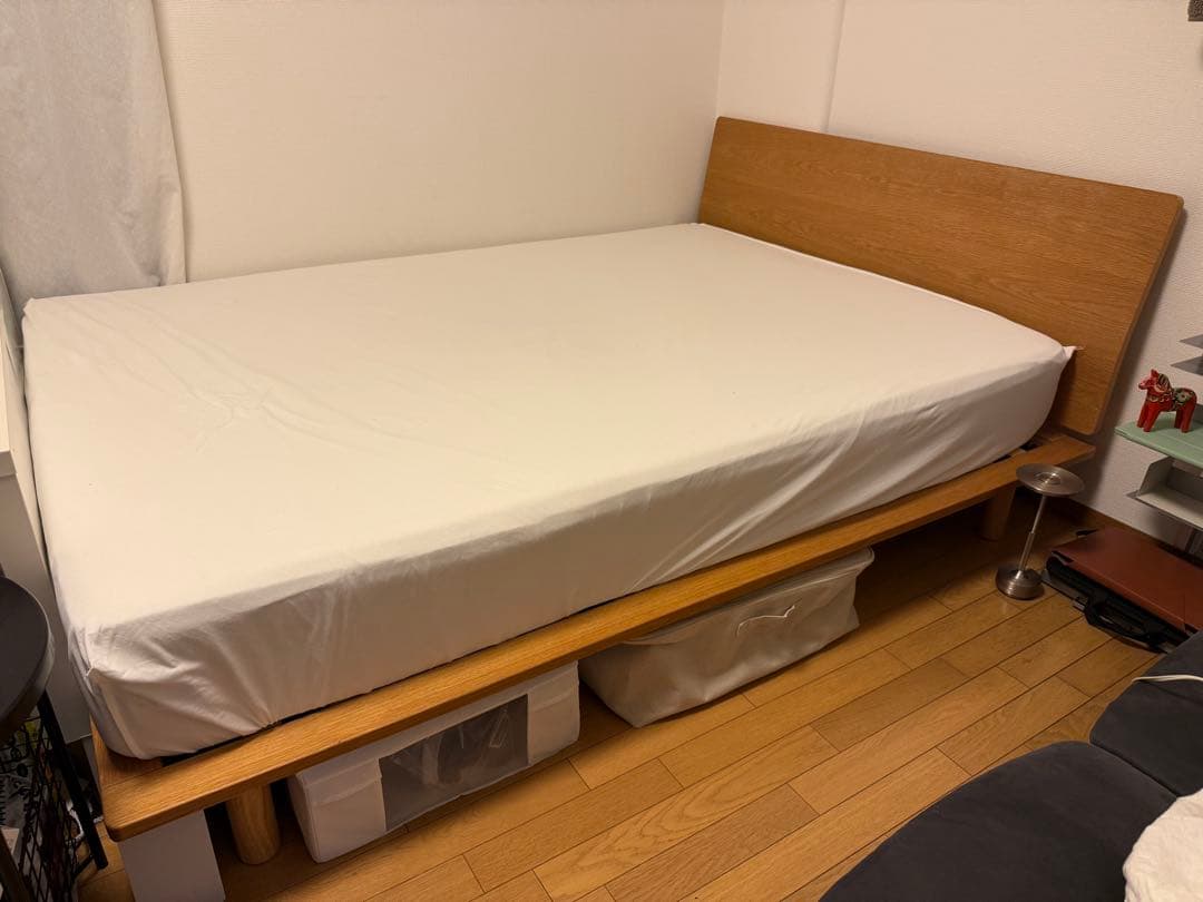 MUJI 無印良品 ダブルベッドフレーム オーク　※フレームのみ
