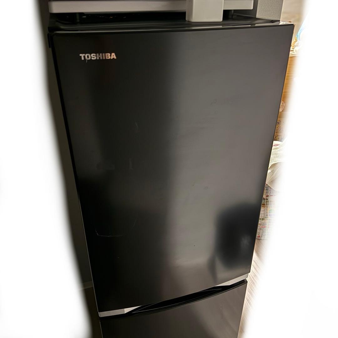 東芝冷凍冷蔵庫　GR-S15BS(K) セミマットブラック 黒 右開き