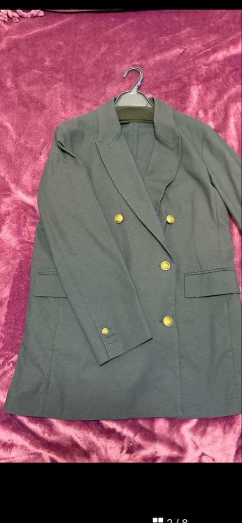 【値下げ】PLST プラステ リネンブレンドダブルジャケット ワイドパンツ L