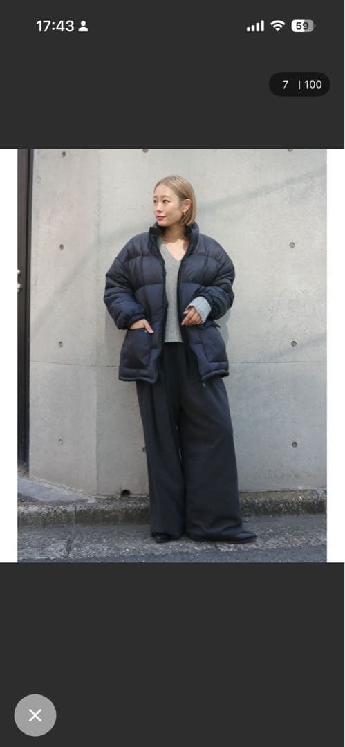 Ungrid×TAION別注 リバーシブルダウン