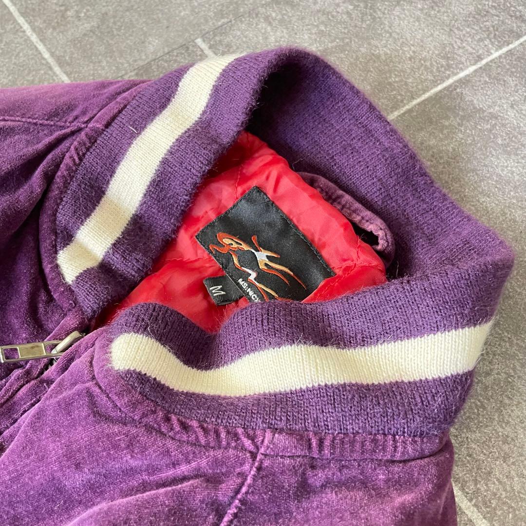 -90's old 龍 別珍 スーベニアジャケット スカジャン 紫 パープル M