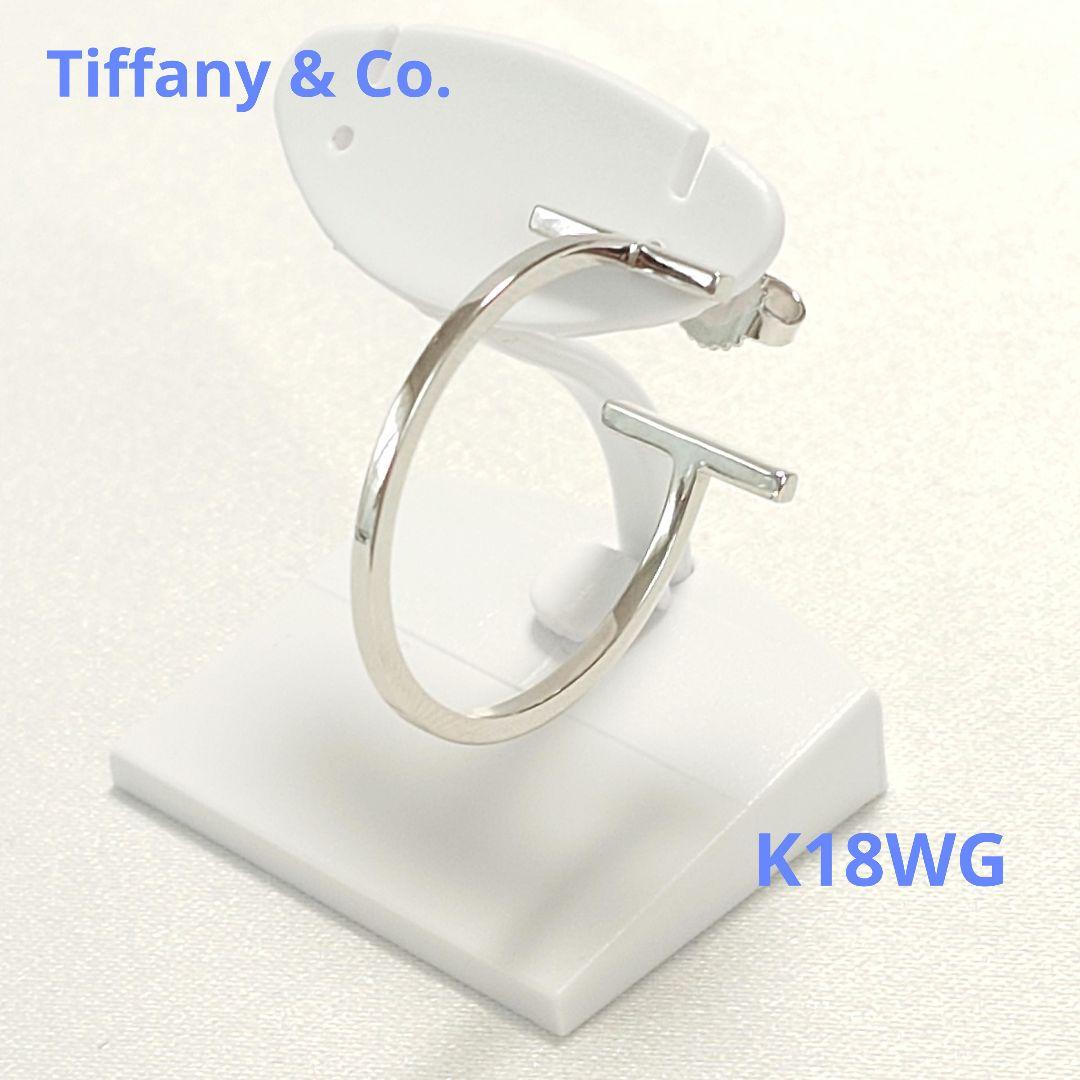 【極美品】ティファニー K18WG Tワイヤー フープピアス 片耳用 6139