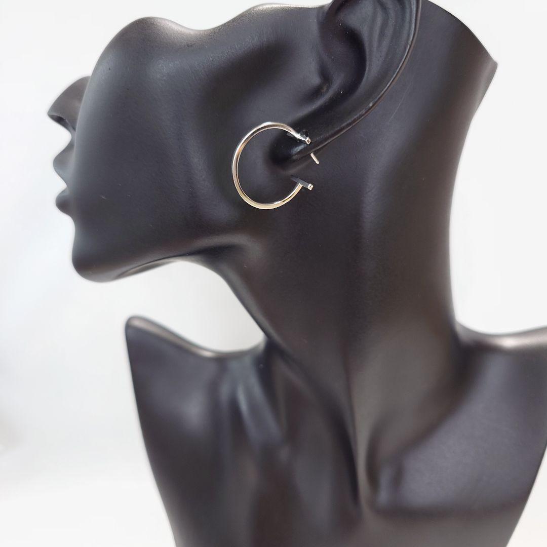 【極美品】ティファニー K18WG Tワイヤー フープピアス 片耳用 6139