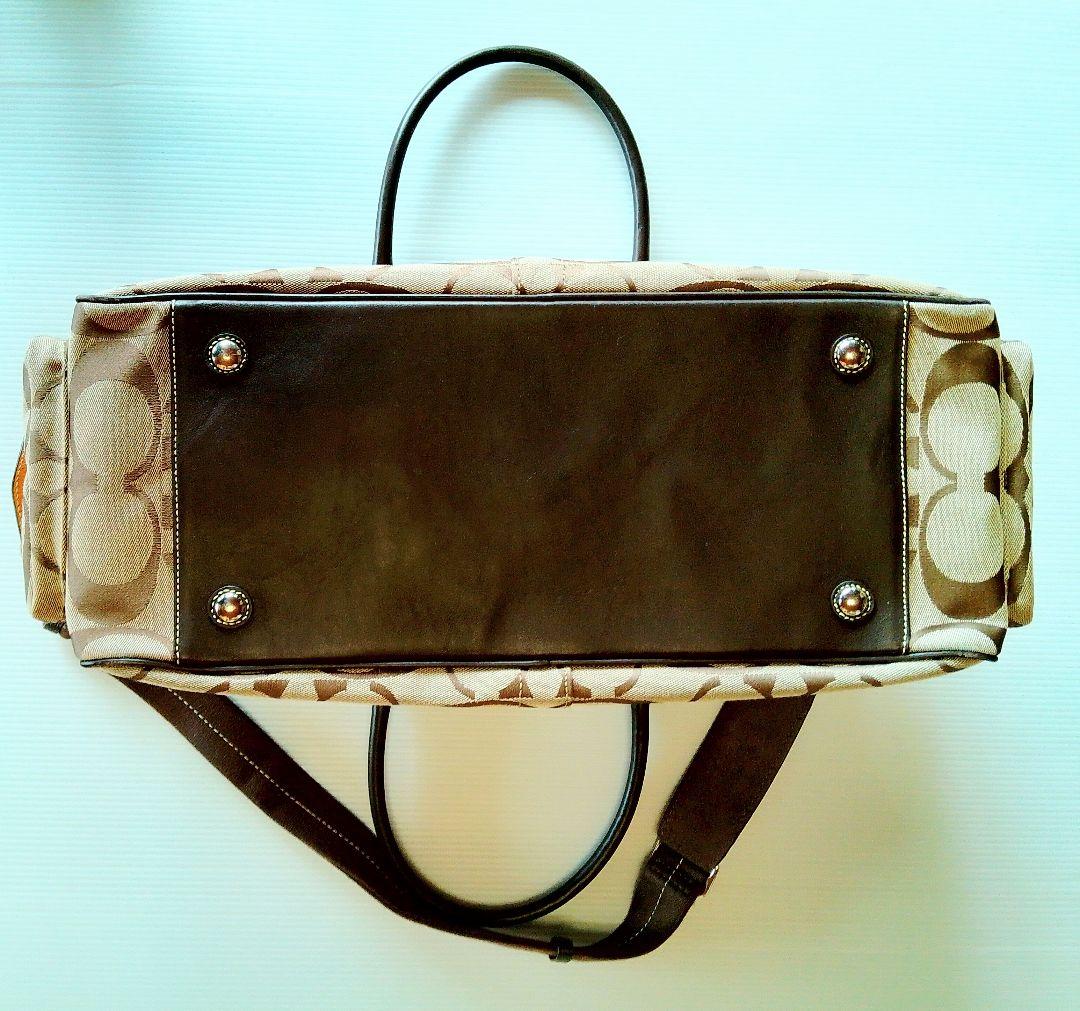 COACH ボストンバッグ ベージュブラウン