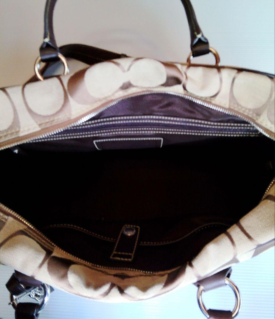 COACH ボストンバッグ ベージュブラウン