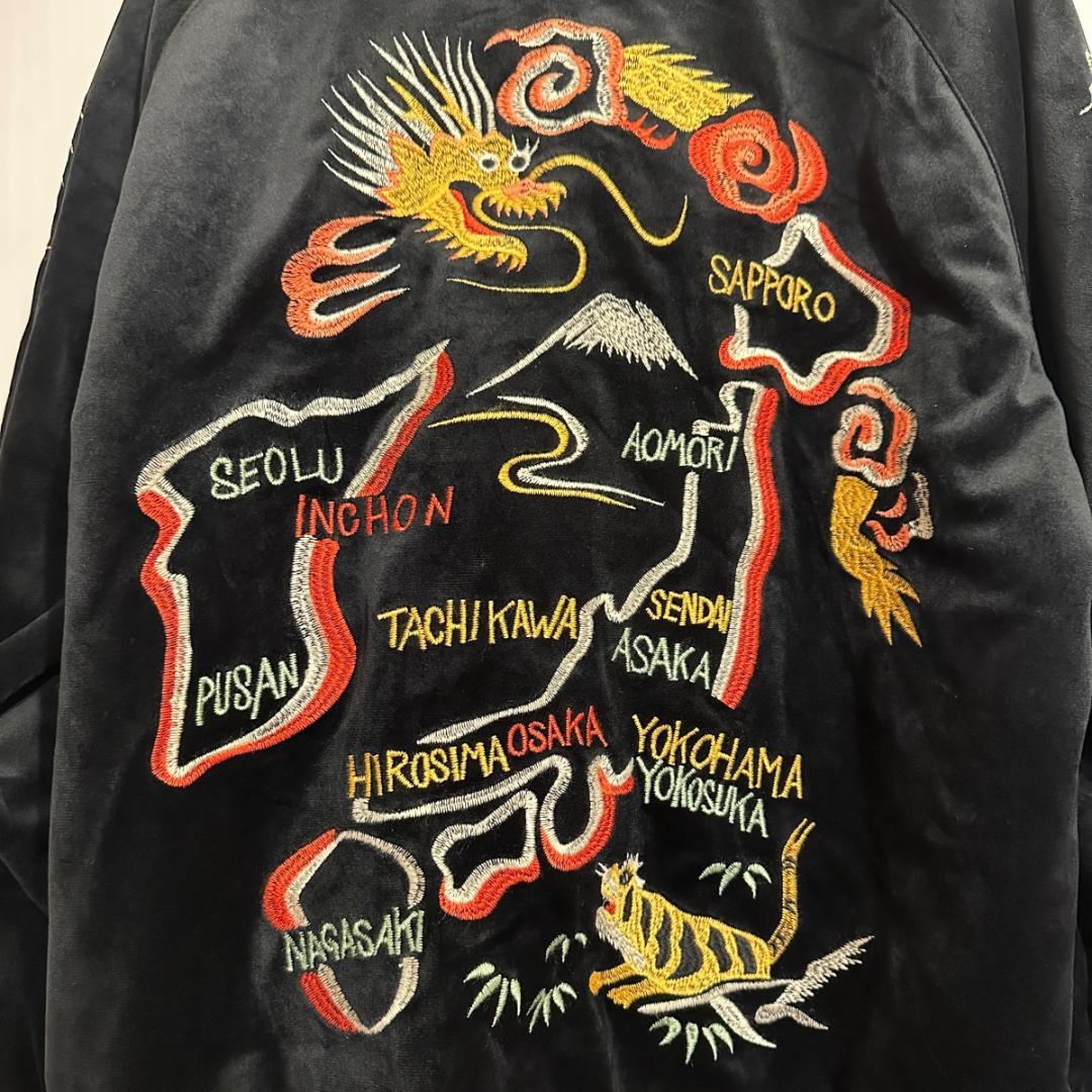 希少【HOUSTON】 スカジャン ブラック Mサイズ / HR058