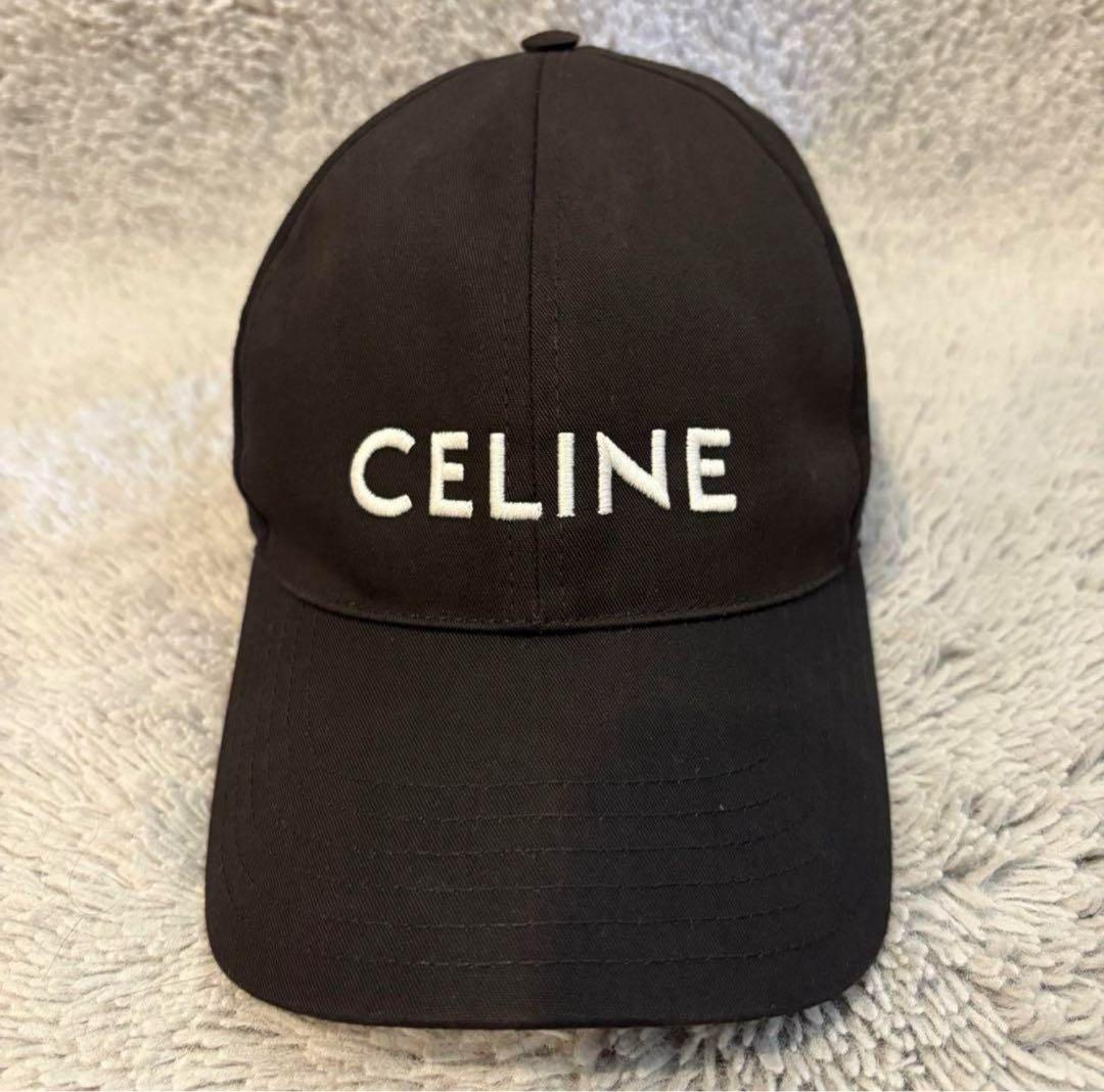 —*—様 CELINE 黒 ベースボールキャップ 美品