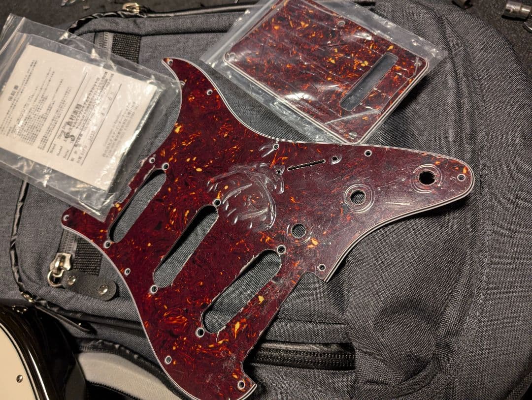 Three Dots Guitars s ケース付　オーダーピックガード付