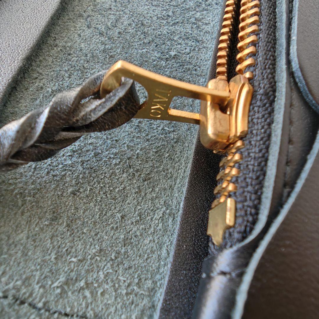 極美品　革蛸謹製台形ロングワレット サードタイプ サドルブラック