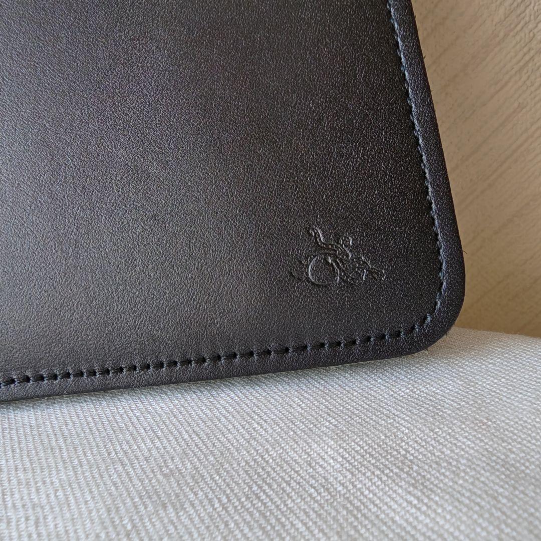 極美品　革蛸謹製台形ロングワレット サードタイプ サドルブラック