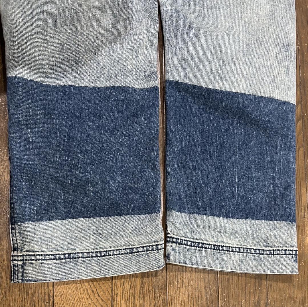 ＊NATAL DESIGN×GO OUT ブリーチ ボーダー オーバーオール M