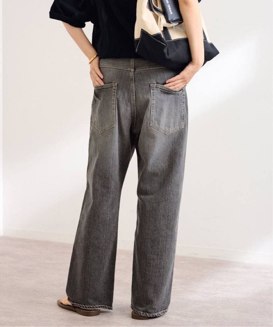 ア*能様 FRAMeWORK デニムストレートパンツ2 グレー40