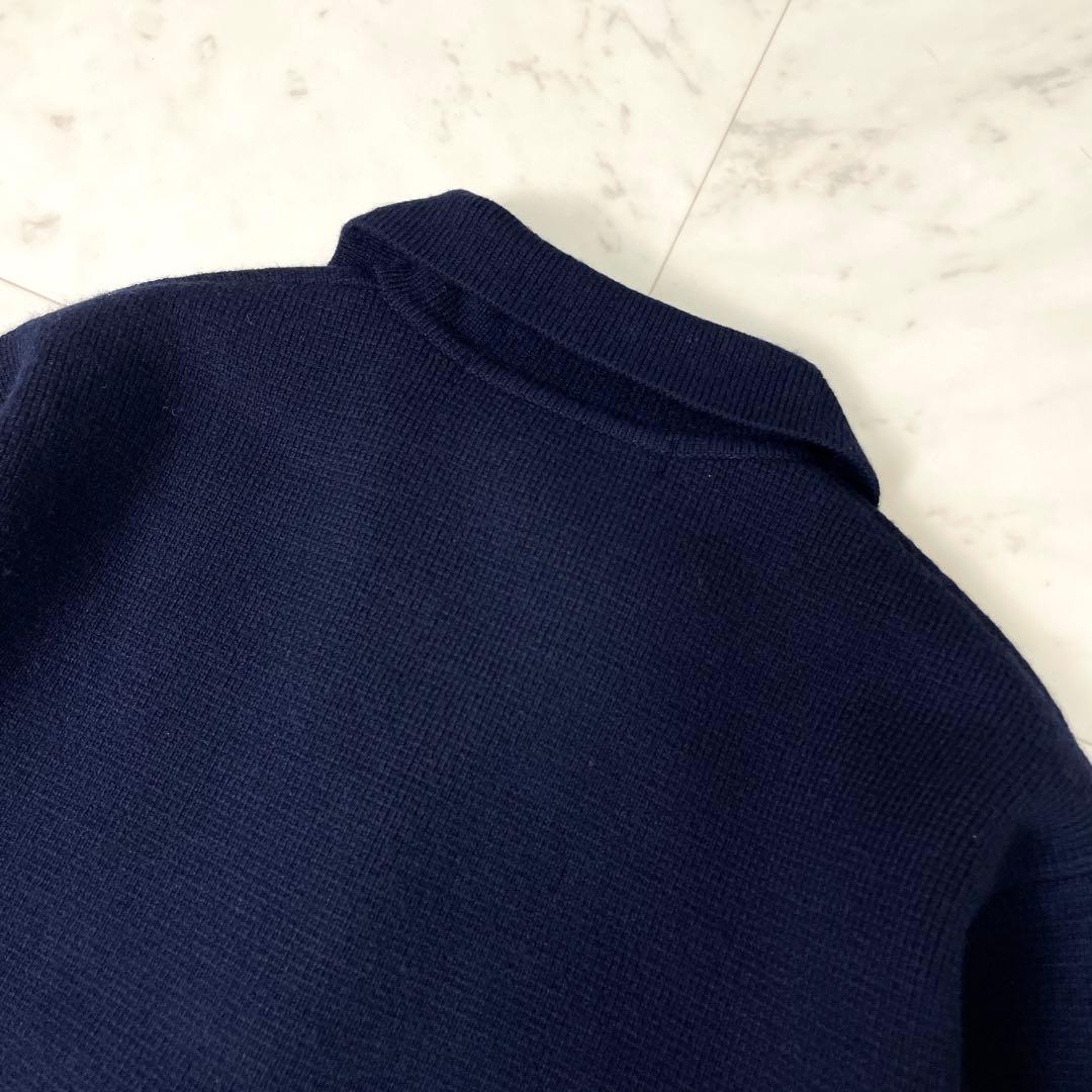 専用【美品】フレームワーク 23AWミラノリブニットジャケット F ネイビー