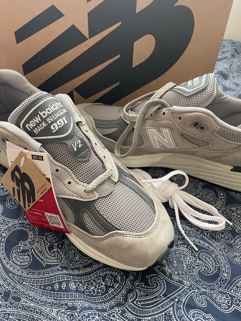 New Balance 991 V2 グレー スニーカー　イングランド