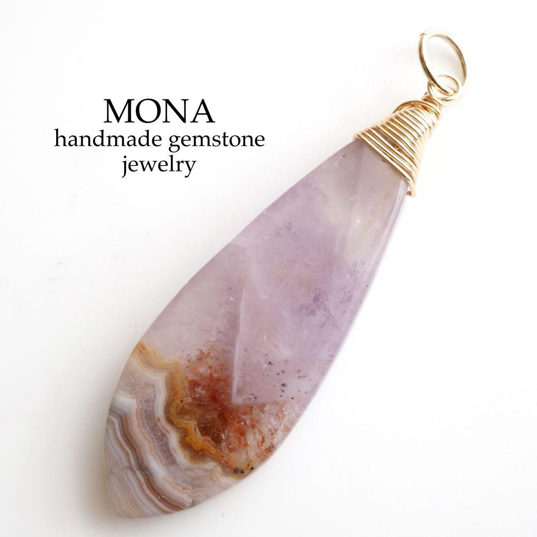 【Ruby】天然ホワイトシェルのマリアネックレストップ