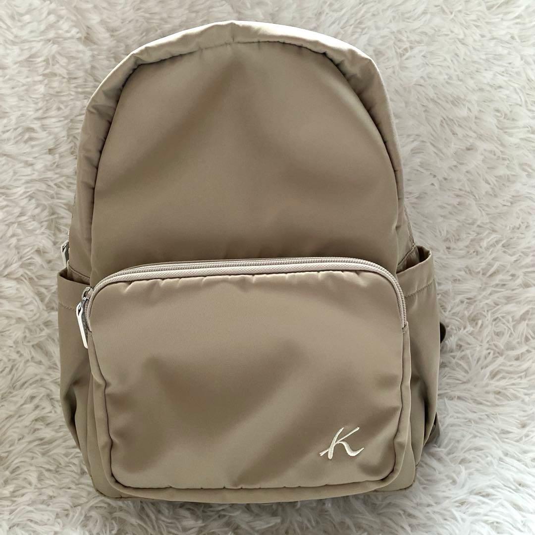 キタムラ レディース リュック・バックパック ベージュ K刺繍 ナイロン 軽い