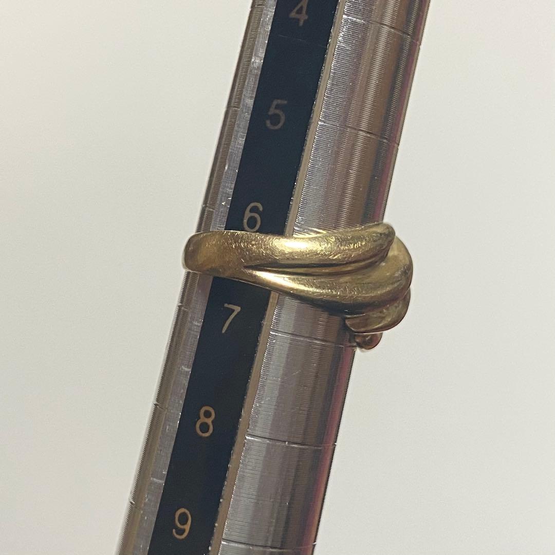 希少 レア イギリスヴィンテージ モダニストドームリング 9K