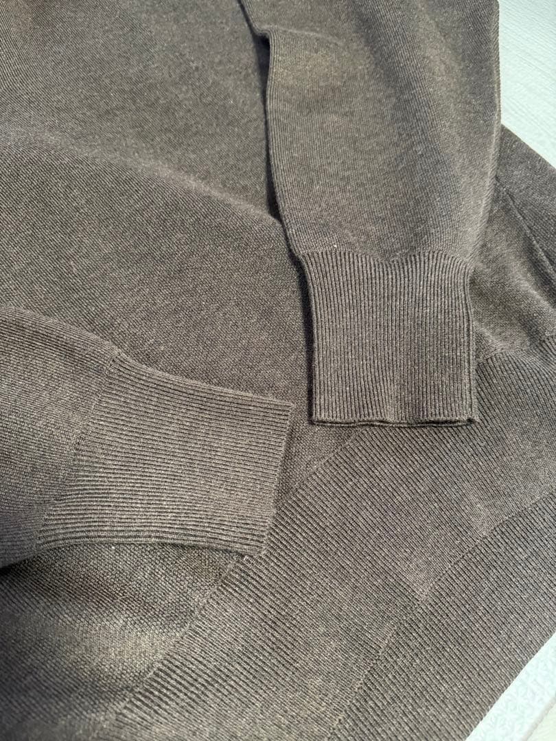 今季　NOBLE 接結タック編みフードプルオーバー　ブラウン