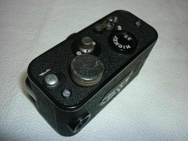極希少 完動品 昭和25年◆ミッキー35 ベークライト豆カメラ ボルタ判35ｍｍ