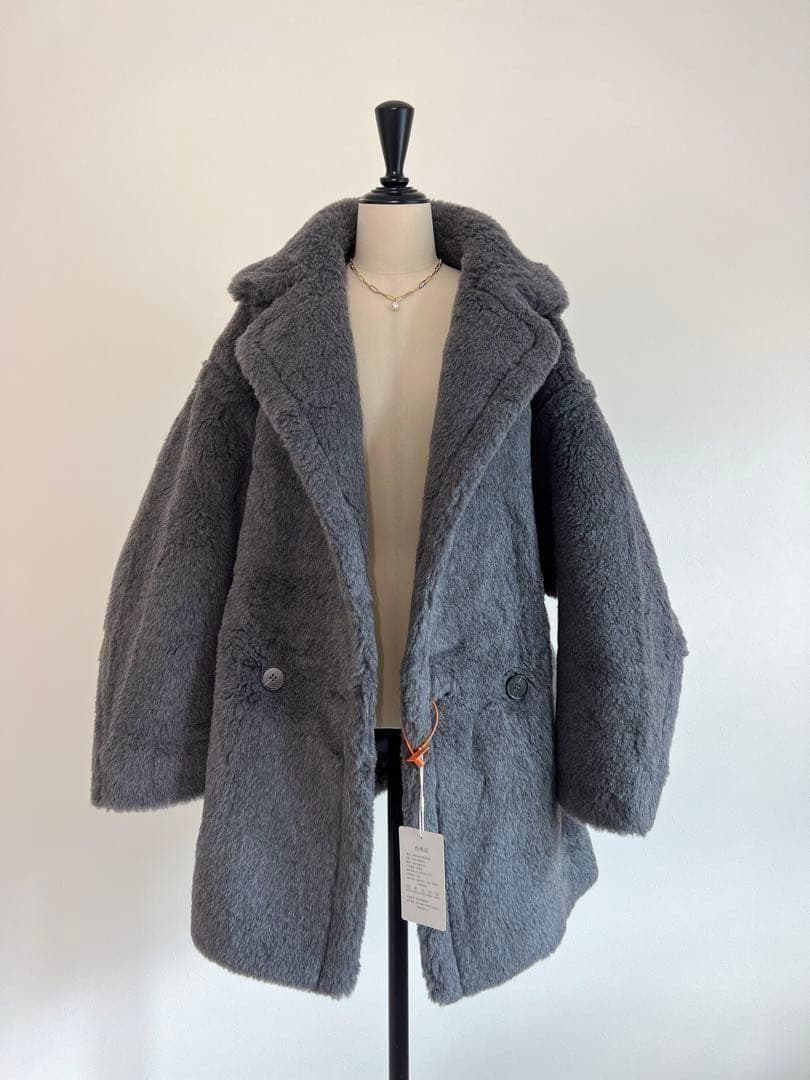 新型 最新作❗️新品未使用ベアショート丈 テディコート グレー