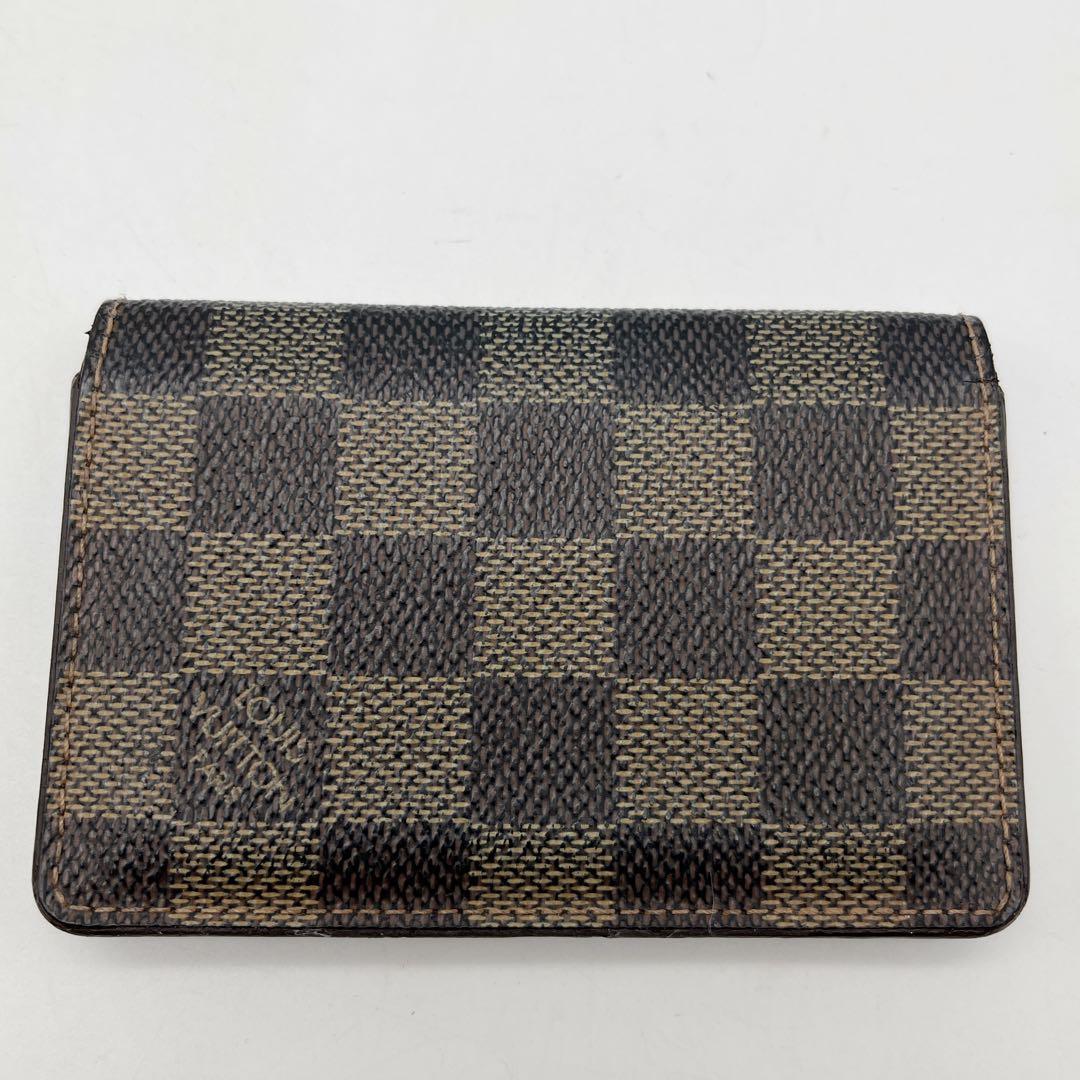 ルイヴィトン オーガナイザードゥポッシュ ダミエエベヌ　名刺入れ　ブラウン