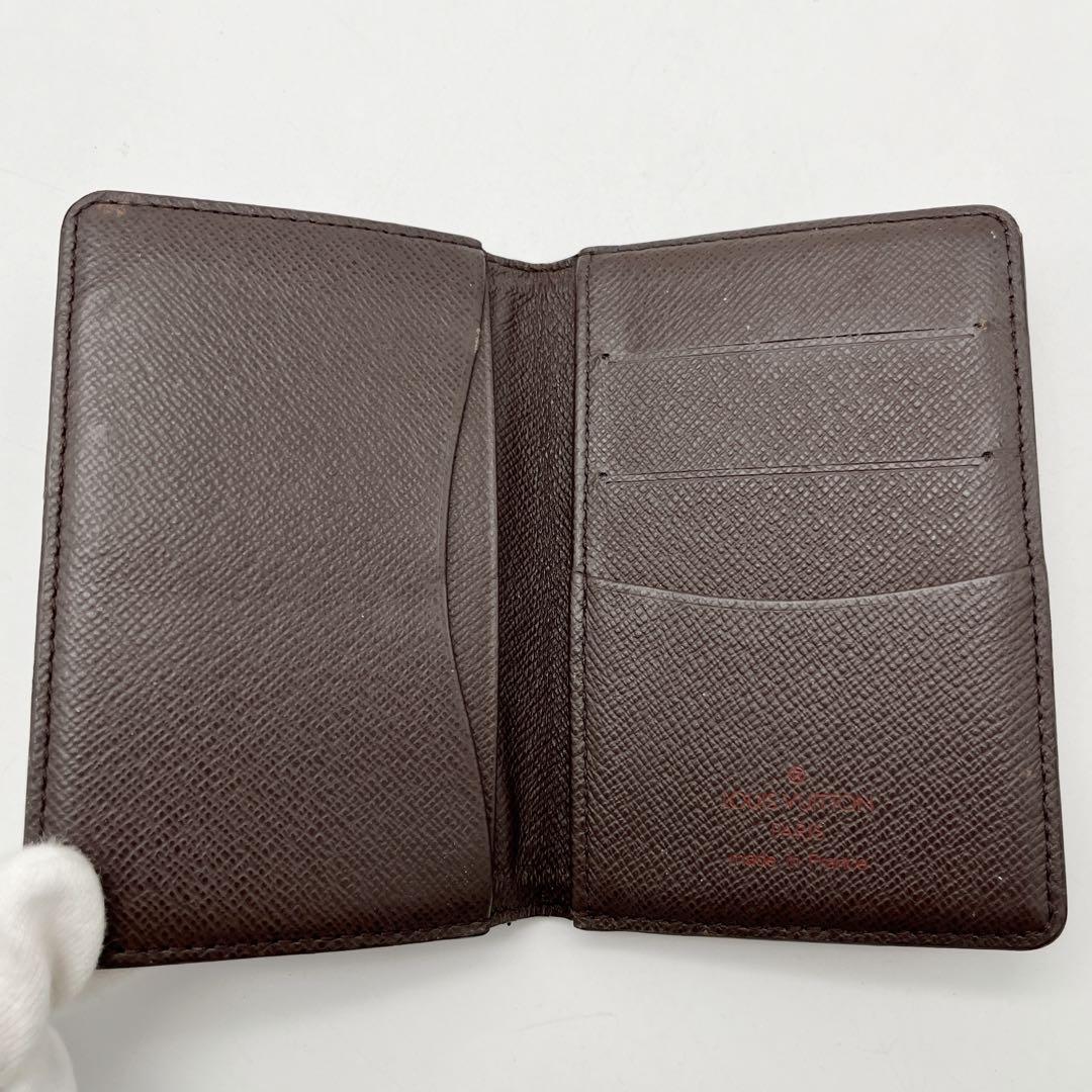ルイヴィトン オーガナイザードゥポッシュ ダミエエベヌ　名刺入れ　ブラウン