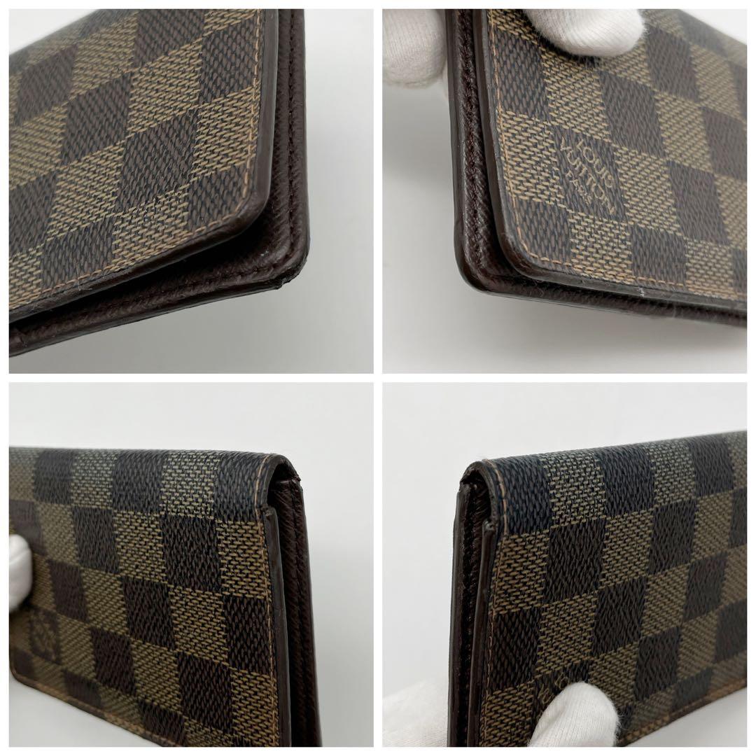 ルイヴィトン オーガナイザードゥポッシュ ダミエエベヌ　名刺入れ　ブラウン