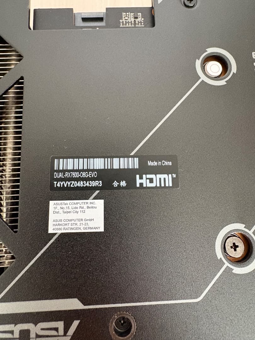 グラフィックボード・グラボ・ビデオカード ASUS RX 7600 EVO OC Edition 8GB GDDR6