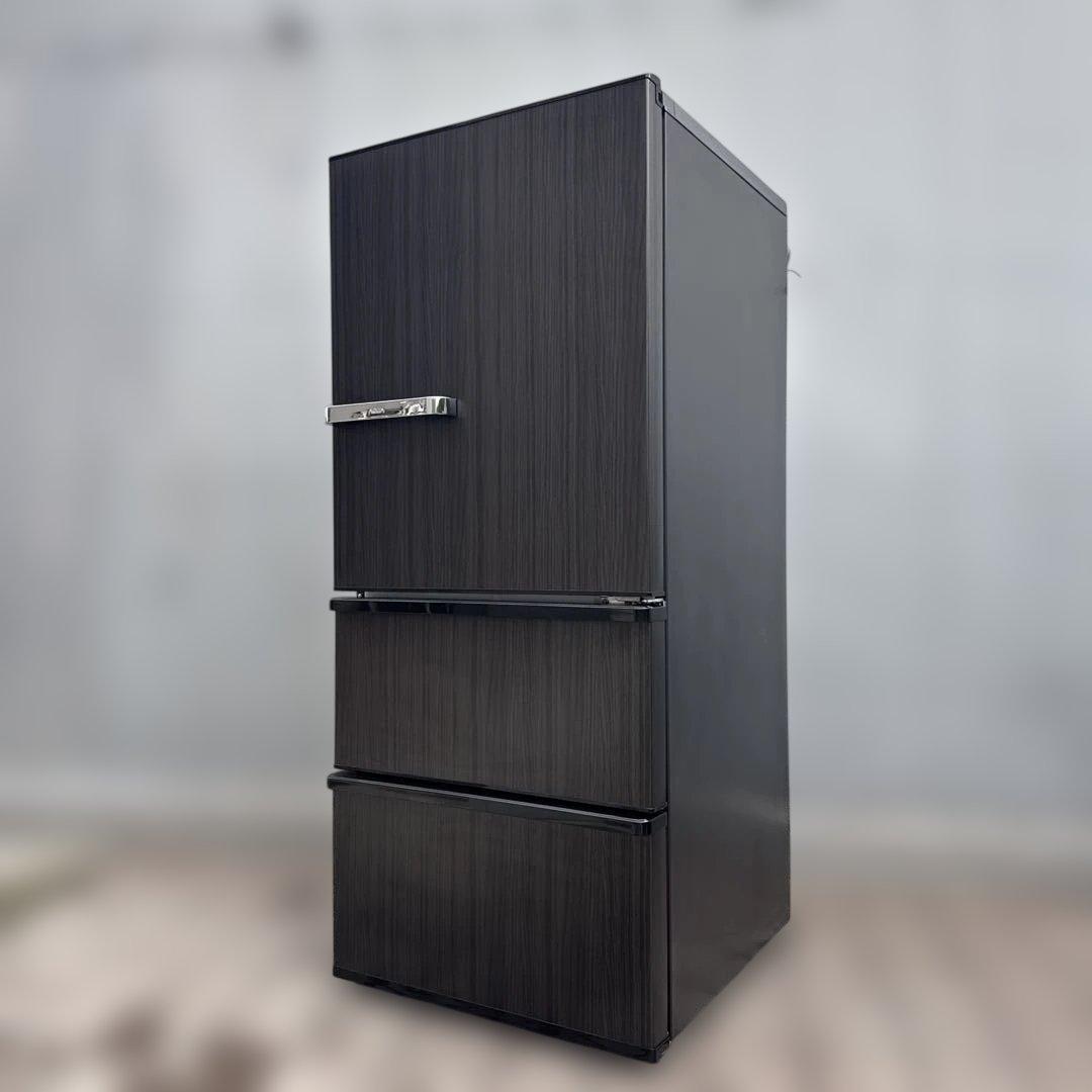 極美品 AQUA 2023年製 3ドア冷蔵庫 272L 高品位ウッドブラック