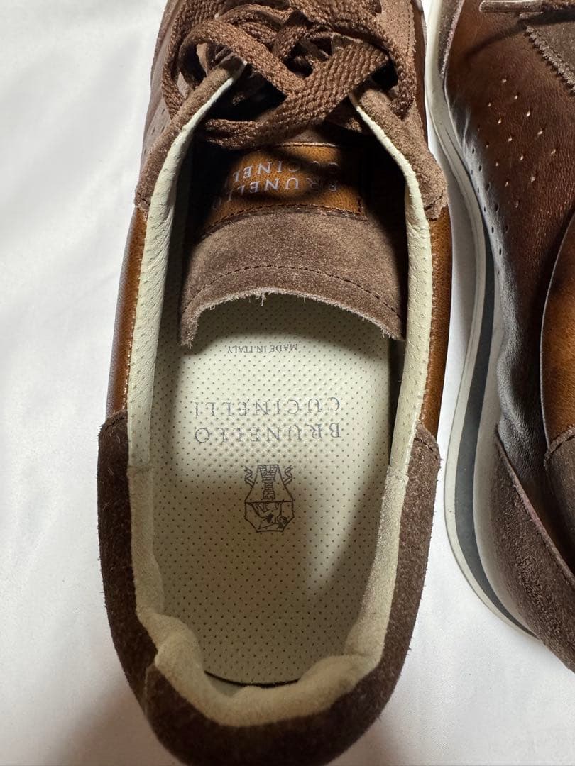 BRUNELLO CUCINELLI レザースニーカー　42 ブラウン