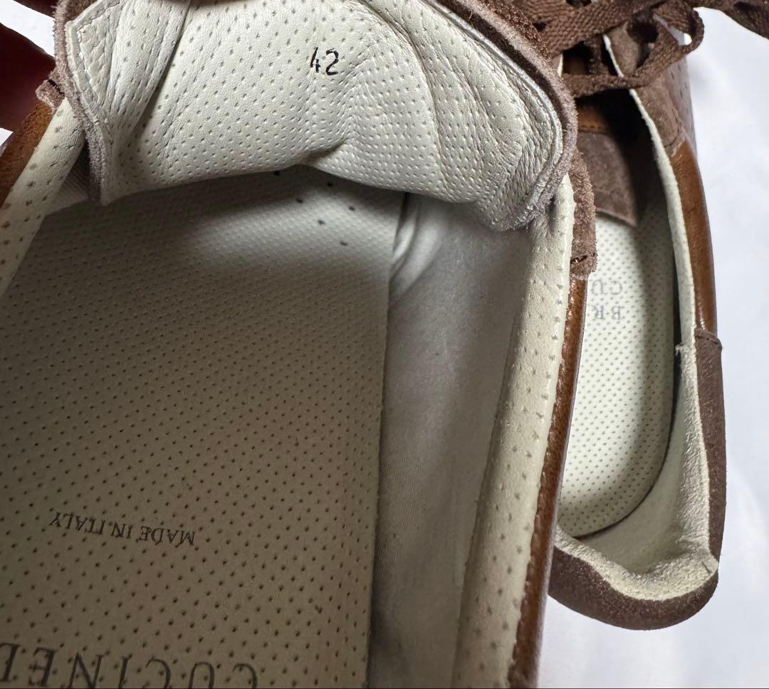 BRUNELLO CUCINELLI レザースニーカー　42 ブラウン