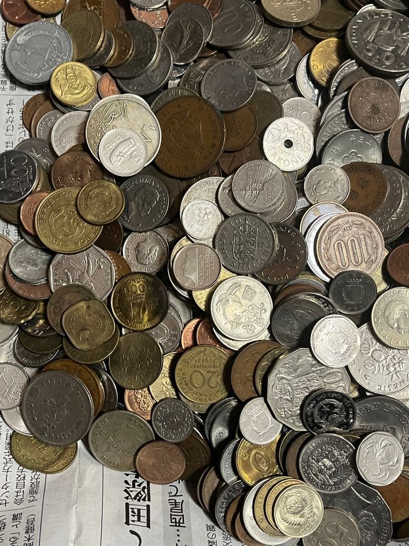 ナ*ツ様 5.2キロ まとめて 素材用 外国 硬貨 古銭 貨幣 アメリカ
