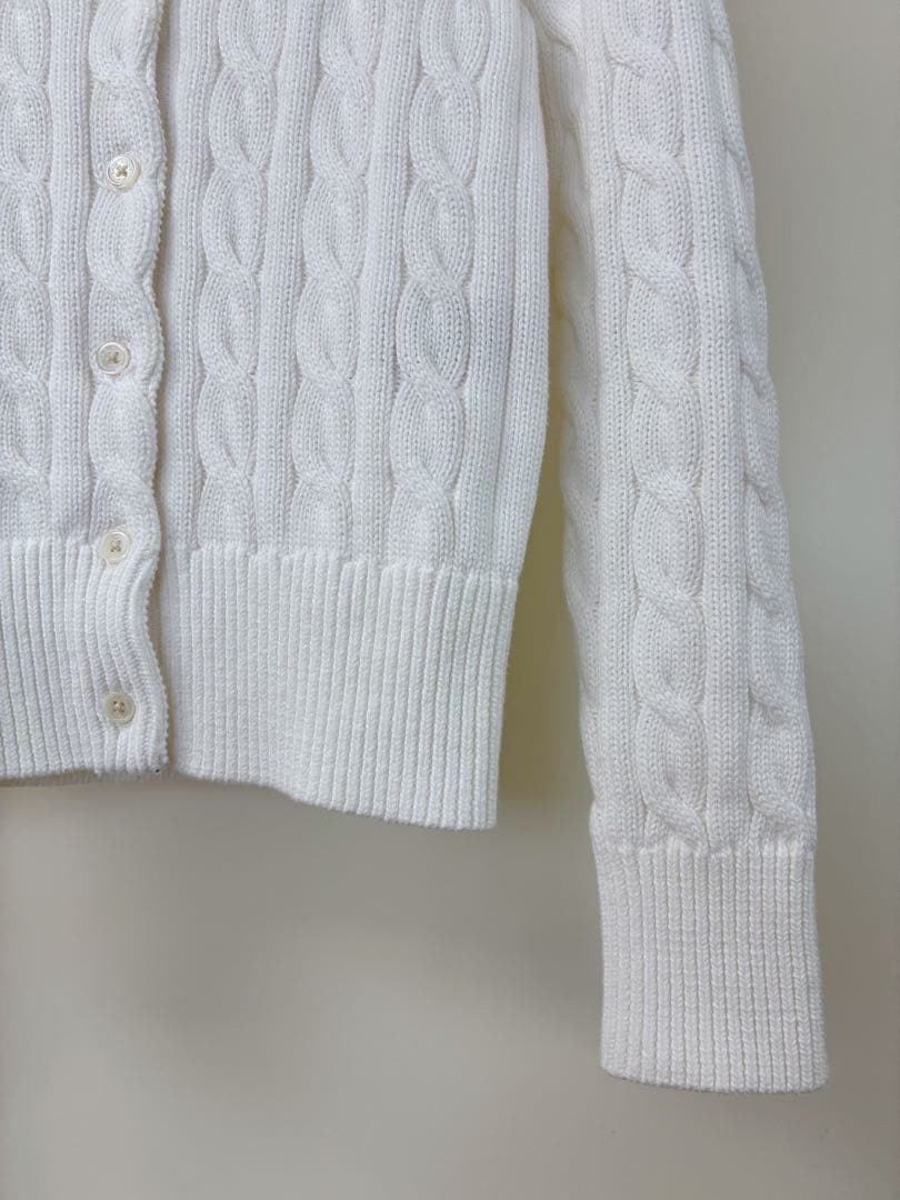 極美品 正規品 ポロラルフローレン ケーブルニット カーディガン ホワイト