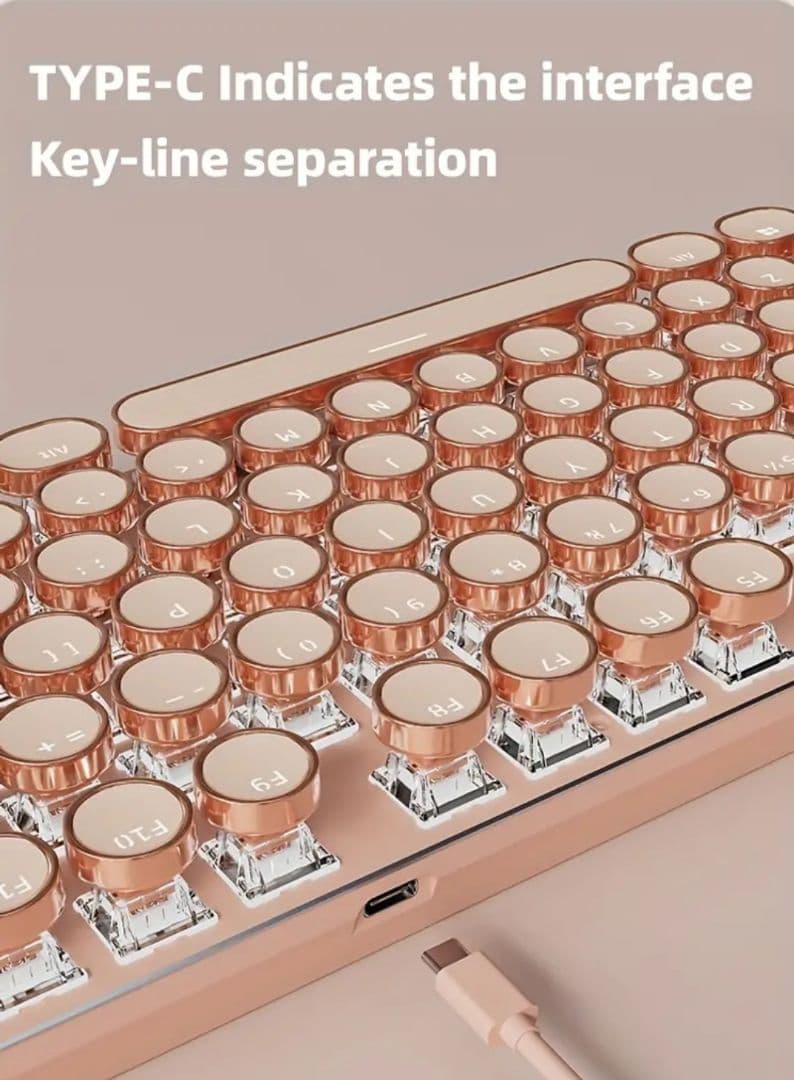 ピンク‪‪♡EWEADNタイプライター風キーボード