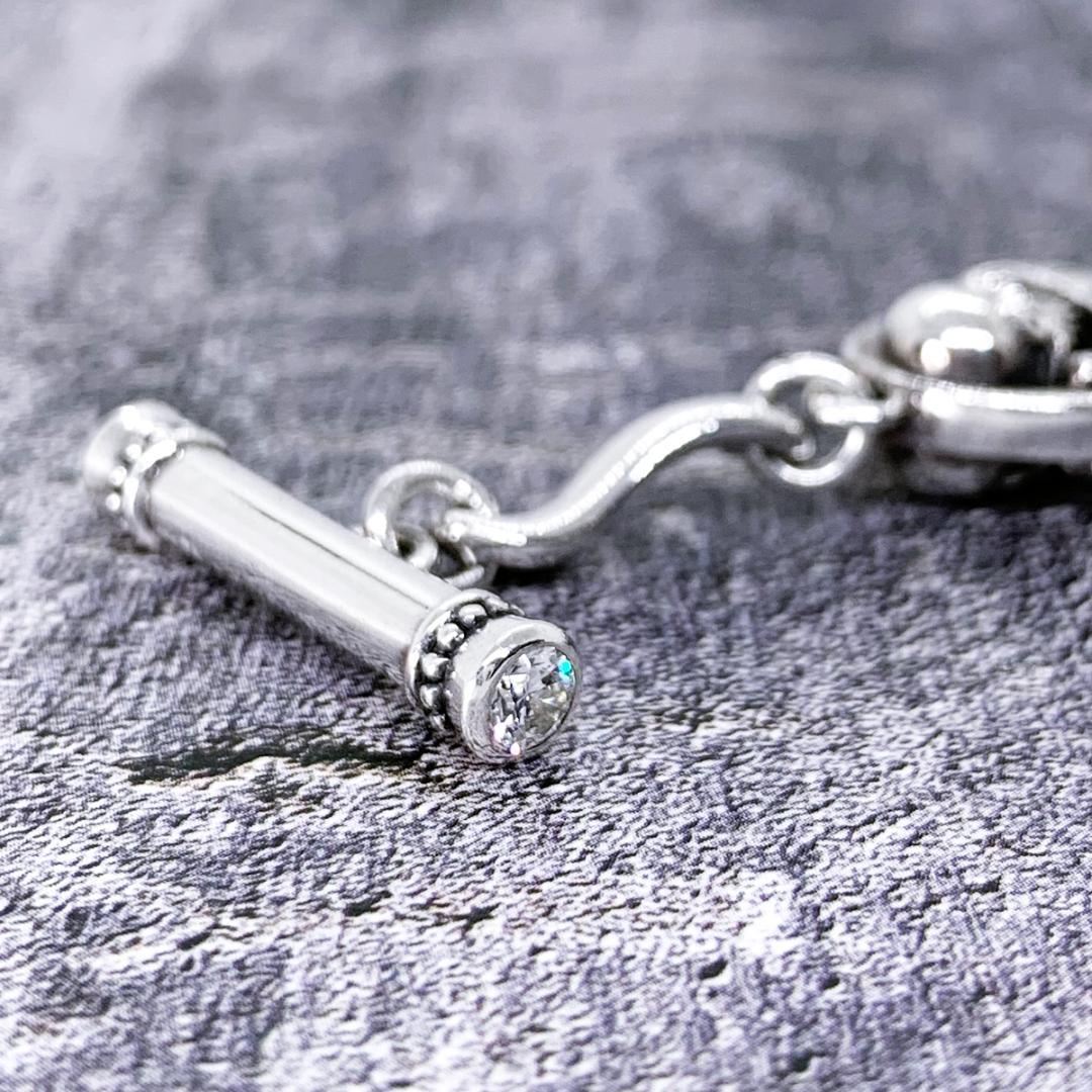 定価9.1万・廃盤★Justin Davis クラウン・スカルブレスレット