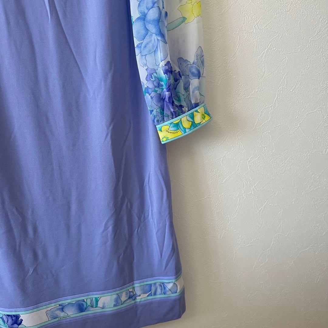 向井亜紀さん着用♪レオナール LEONARD カンカン素材 ワンピース