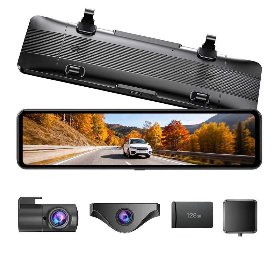 OKYES ミラー型　前4K+後2.5K&カメラ分離式 ドライブレコーダーT12