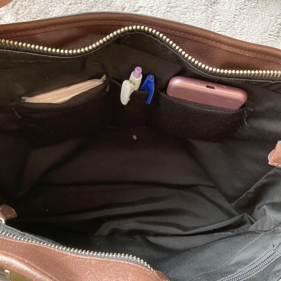 ￼OLDコーチ　coach トートバッグ　茶　ブラウン　メンズ&レディース　本革