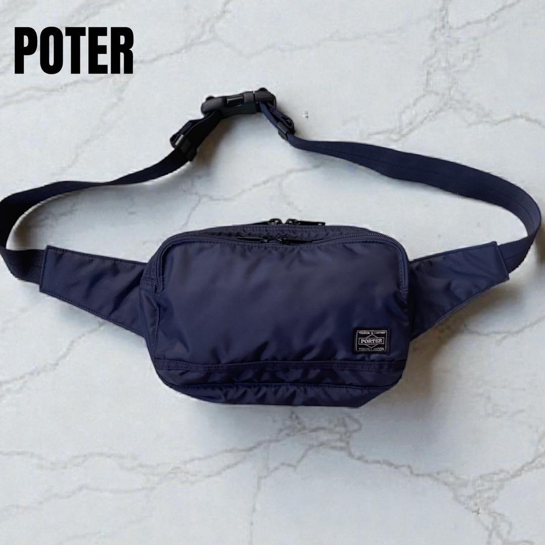 廃盤 PORTER / FLASH WAIST BAG NAVY 極美品