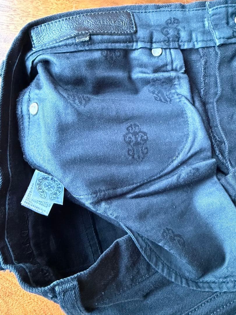 CHROME HEARTS DENIM STRAIGHT PANTS ブラック