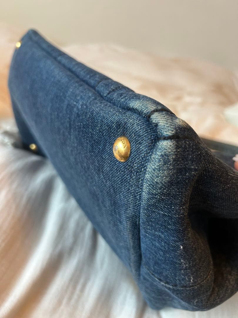 PRADA カナパ デニムトートバッグ