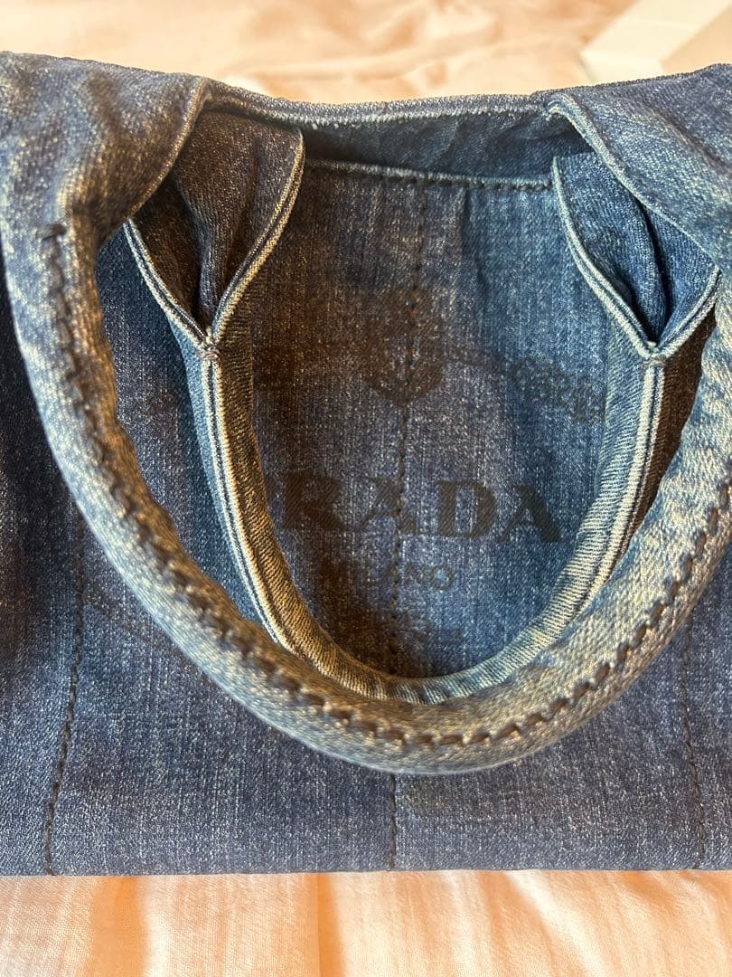 PRADA カナパ デニムトートバッグ