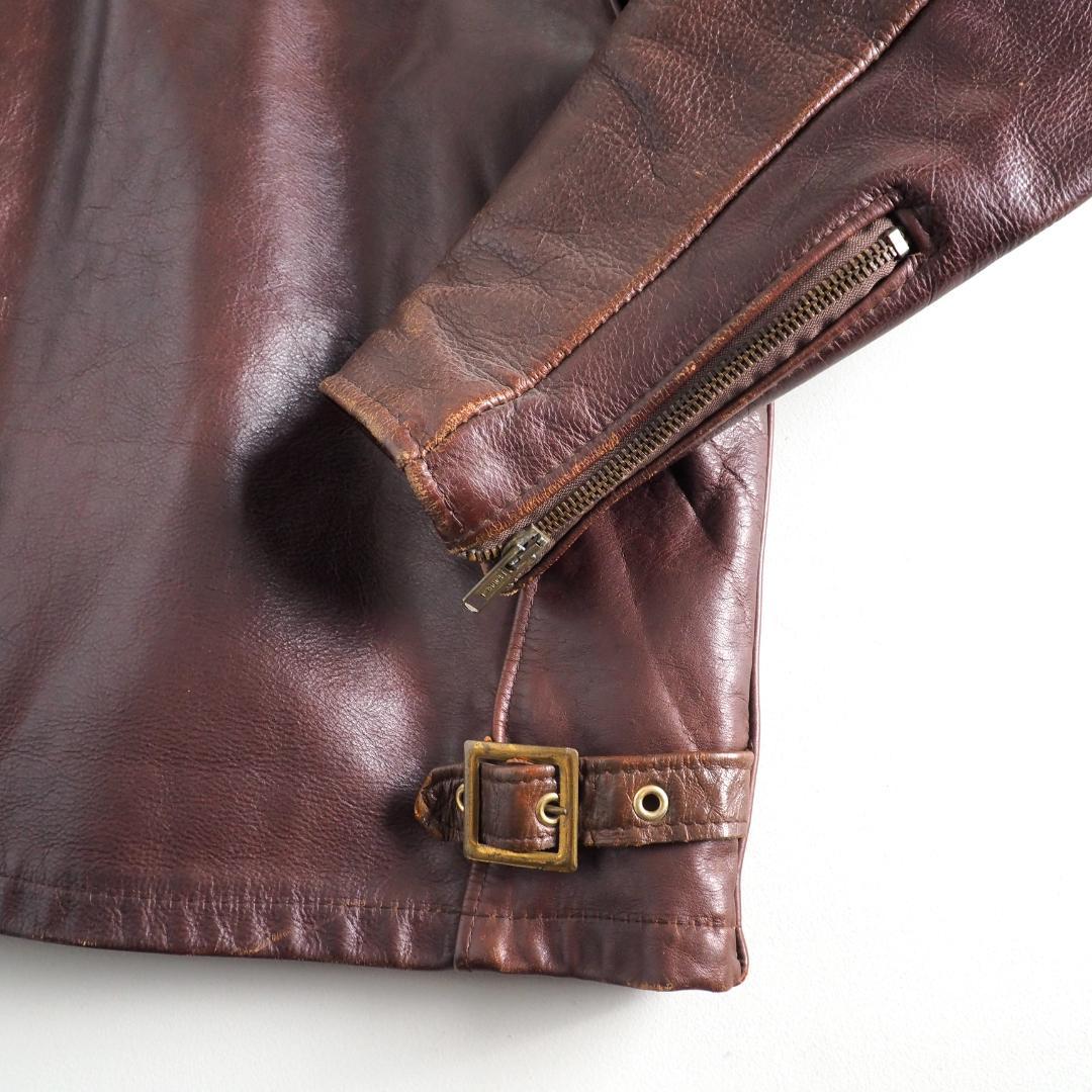 Schott　トラッカージャケット　40　レザージャケット　ライナー付き　赤茶