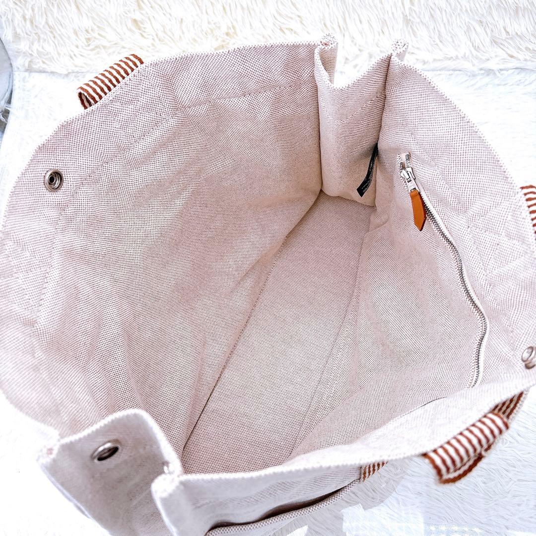 【極美品】エルメス/トートバッグ/ニューフールトゥMM /A4/茶色/キャンバス