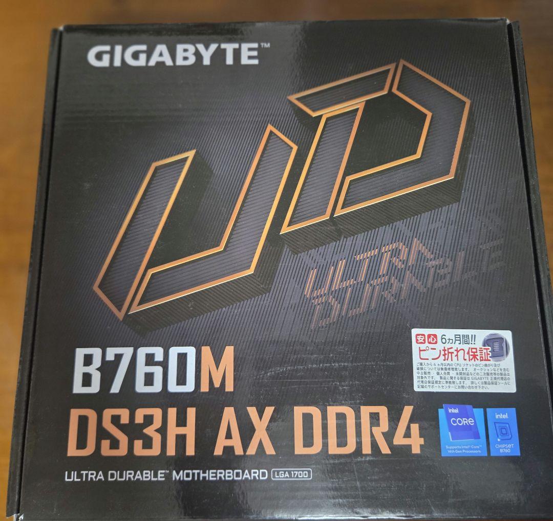 未使用GIGABYTE B760M DS3H AX DDR4 Rev.1.2