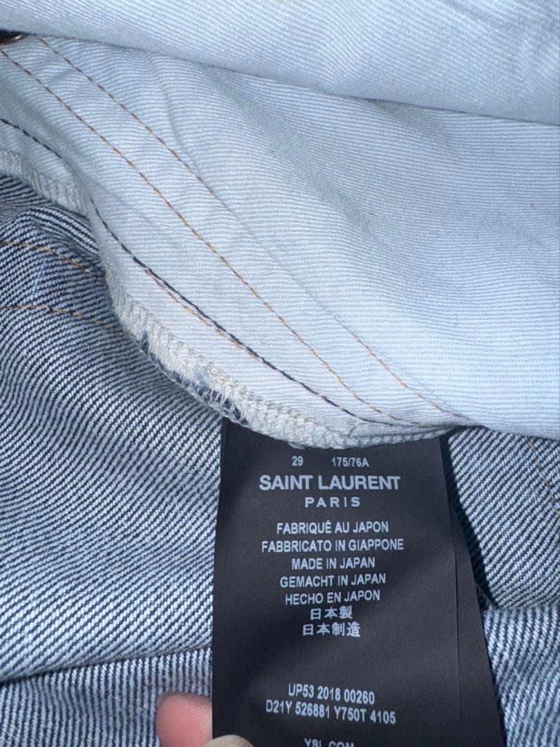 Saint Laurent エディ期paint splatter denim